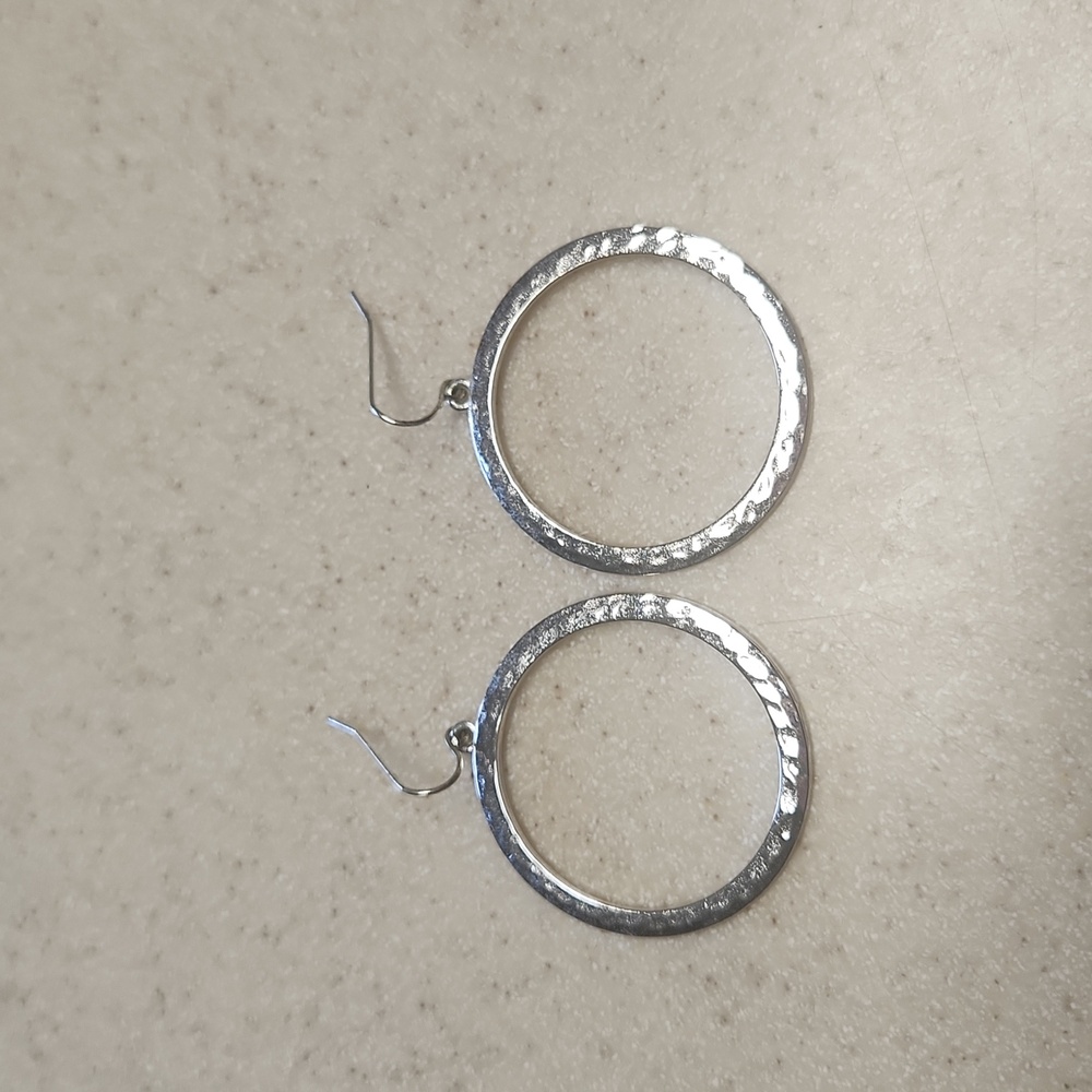 Silver Hoop Earrings, GUC
